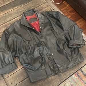 VINTAGE Cassidy Leather Jacket 1980’s bomber